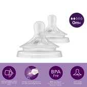 Nessiworld   Avent Doğal Tepkili Natural Response 2'Li Biberon Emziği No:2 0+ Ay - 2