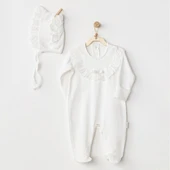 AC24504 Petit Love Bebek Tulum Takım Ekru - 3