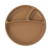 Nessiworld  Porsiyon Vakum Tabanlı Silikon Tabak Woody Brown - 1