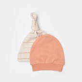 Nessiworld      Hello Safari 2'Li Bebek Şapka 72223 Ekru Kiremit thumbnail 2