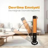 UFO Therapy Smart 2300W Mobil Uyumlu, Uzaktan Kumandalı, Tasarruf Modlu ve Programlanabilir Kule Tipi Isıtıcı thumbnail 4