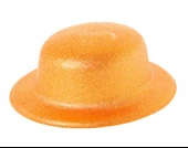 Nessiworld   Turuncu Renk Simli Melon Yuvarlak Parti Şapkası 24x26 cm - 2