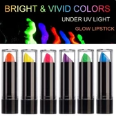 Karanlıkta Parlayan Yanan Uv Neon Ruj Yüz Boyama 6 Adet 6 Renk - 1