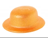 Nessiworld   Turuncu Renk Simli Melon Yuvarlak Parti Şapkası 24x26 cm - 1