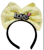 Nessiworld   Led Işıklı 3 Farklı Fonksiyonda Yanan Gümüş Love Yazılı Sarı Fiyonk Taç 20X17 cm - 4