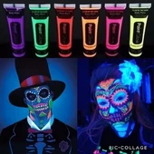 Neonlu Glow Parti Yüz Boyası 6 Renk 6 Adet - 2