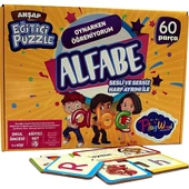 NessiWorld Eğitici Ahşap Puzzle Alfabe - 2