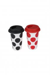 Lucky Art Point Silikon Kapaklı 2 Li Kupa LYEG 161 - 1