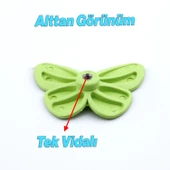 Plastik Kelebek Kulp Yeşil 10 ADET Mobilya Çoçuk Odası Kız Erkek Dolap Kapak Kulpu Çekmece Kulbu - 8