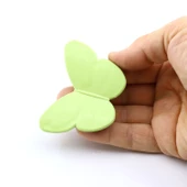 Plastik Kelebek Kulp Yeşil 10 ADET Mobilya Çoçuk Odası Kız Erkek Dolap Kapak Kulpu Çekmece Kulbu - 7