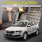 Skoda Karoq Antrasit Renk Tay Tüyü Cepli & Terletmez Sırtlı Oto Koltuk Minder Seti - Koltuk Koruma Kılıfı (ÖN & ARKA TAM SET) thumbnail 1