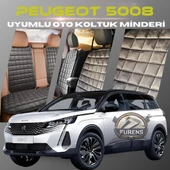 Peugeot 5008 Antrasit Renk Tay Tüyü Cepli & Terletmez Sırtlı Oto Koltuk Minder Seti - Koltuk Koruma Kılıfı (ÖN & ARKA TAM SET) - 1