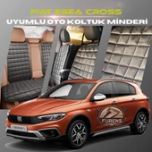 Fiat Egea Cross Antrasit Renk Tay Tüyü Cepli & Terletmez Sırtlı Oto Koltuk Minder Seti - Koltuk Koruma Kılıfı (ÖN & ARKA TAM SET) - 1
