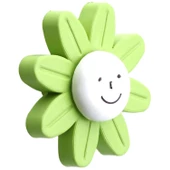 Mobilya Kulp Plastik Papatya Yeşil Renk Çoçuk Odası Kız Erkek Dolap Kapak Kulpu Çekmece Kulbu 1 ADET thumbnail 1