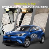 Toyota C-HR Bej Renk Tay Tüyü Cepli & Terletmez Sırtlı Oto Koltuk Minder Seti - Koltuk Koruma Kılıfı (ÖN & ARKA TAM SET) thumbnail 1