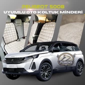 Peugeot 5008 Bej Renk Tay Tüyü Cepli & Terletmez Sırtlı Oto Koltuk Minder Seti - Koltuk Koruma Kılıfı (ÖN & ARKA TAM SET) thumbnail 1
