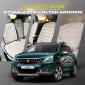 Peugeot 2008 Bej Renk Tay Tüyü Cepli & Terletmez Sırtlı Oto Koltuk Minder Seti - Koltuk Koruma Kılıfı (ÖN & ARKA TAM SET) - 1