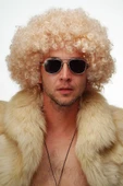 Nessiworld Altın Renk Kıvırcık Afro Bonus Peruk Saç Parti Peruğu Platin Gold - 3