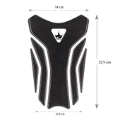 Grippatch Triumph Motosikletler ile Uyumlu Universal 6D Karbon Tank Pad GC07 thumbnail 2