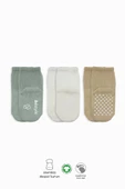 Nessiworld Bistyle Basic Kaymaz Penye Soket Çorap 3'Lü BS10106 Nil Ekru Bej - 2