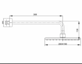 Ar Lucia Tepe Duş Başlığı Duvardan Borulu (260x190 mm) 103545060Ar Lucia Tepe Duş Başlığı Duvardan Borulu (260x190 mm) 103545060 - 2