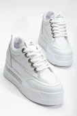 Kadın Beyaz Gizli Topuk Sneaker - 2