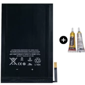 iPad Mini A1432-A1454-A1455 Uyumlu Servis Batarya Pil + B7000 - 1