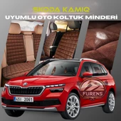 Skoda Kamiq Kahverengi Renk Tay Tüyü Cepli & Terletmez Sırtlı Oto Koltuk Minder Seti - Koltuk Koruma Kılıfı (ÖN & ARKA TAM SET) thumbnail 1