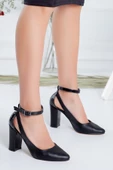 Lillian Topuklu Siyah Cilt Ayakkabı thumbnail 2