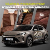 Cupra Formentor Kahverengi Renk Tay Tüyü Cepli & Terletmez Sırtlı Oto Koltuk Minder Seti - Koltuk Koruma Kılıfı (ÖN & ARKA TAM SET) thumbnail 1