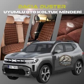 Dacia Duster Kahverengi Renk Tay Tüyü Cepli & Terletmez Sırtlı Oto Koltuk Minder Seti - Koltuk Koruma Kılıfı (ÖN & ARKA TAM SET) thumbnail 1