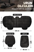TOYOTA CH-R Siyah Renk Tay Tüyü Cepli & Terletmez Sırtlı Oto Koltuk Minder Seti - Koltuk Koruma Kılıfı (ÖN & ARKA TAM SET) - 4