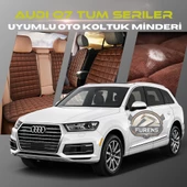 Auqi Q7 Tüm Seriler Kahverengi Renk Tay Tüyü Cepli & Terletmez Sırtlı Oto Koltuk Minder Seti - Koltuk Koruma Kılıfı (ÖN & ARKA TAM SET) thumbnail 1