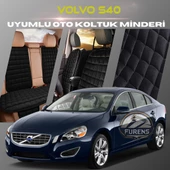 Volvo S40 Siyah Renk Tay Tüyü Cepli & Terletmez Sırtlı Oto Koltuk Minder Seti - Koltuk Koruma Kılıfı (ÖN & ARKA TAM SET) - 1