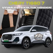 Chery Tiggo 7 Siyah Renk Tay Tüyü Cepli & Terletmez Sırtlı Oto Koltuk Minder Seti - Koltuk Koruma Kılıfı (ÖN & ARKA TAM SET) - 1