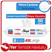 Nessiworld  Sleepy Yer Temizlik Havlusu Mop Uyumlu 50 Adet Çamaşır Suyu - 2