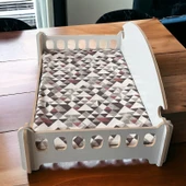 ED PET DİZAYN Pd Taht Kedi Köpek Yatağı Ergonomik 40x70 Cm Coton ,yıkanabilir Duck Kumaş Minderi Ile Beraber - 3