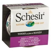 Schesir Cat Jelly Ton Balıklı Ve Sığır Etli Kedi Konservesi 85 Gr  Skt: 12/2027 thumbnail 2