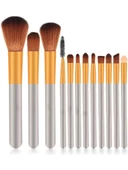 Lüx Bambu Saplı Özel Seri 12'li Makyaj Fırça Seti - 2