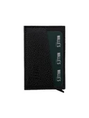 Trend Unisex Siyah Deri Rfid,engelleyici Otomatik Alüminyum Mekanizmalı Kartvizitlik - 2