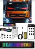 LED Matris Piksel Panel Işık Uygulaması Uzaktan Kumanda Kaydırma Reklam Animasyon Programlanabilir Araba Kamyon Gözler LED Ekran UZUNLUK 60 CM - 4