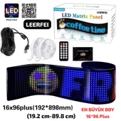 LED Matris Piksel Panel Işık Uygulaması Uzaktan Kumanda Kaydırma Reklam Animasyon Programlanabilir Araba Kamyon Gözler LED Ekran UZUNLUK 60 CM - 1