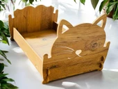 ED PET DİZAYN Cella Baza 30x50 cm Kedi Köpek Yatağı Yıkanabilir Duck Kumaş Minderi Ile Beraber - 4