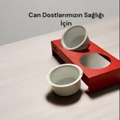 ED PET DİZAYN Mama ve Su Kabı Kırmızı. 1 mm Galvaniz Saç , Bulaşık Makinasında Yıkanabilir. - 3