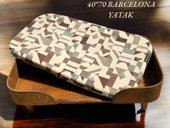 ED PET DİZAYN Barcelona 40x70 Kedi Köpek Yatağı Ceviz. Şık Tasarım Rahat Minderi Ile Beraber - 1