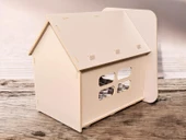 ED PET DİZAYN Caramel 30x50 Kedi Köpek Evi , Latte Renk ,Yıkanabilir Kumaş Minderi Ile Beraber - 4