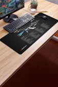 SonicTouch AK-47 Parça Şeması Diyagramı Gamer Oyuncu Dikişsiz Sıvı Geçirmez Siyah Klavye Mouse Pad 32x70Cm - 3