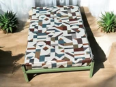 ED PET DİZAYN İronbed 40x70 Kedi Köpek Yatağı Yeşil. Ergonomik Tasarım Minderi Ile Beraber - 4