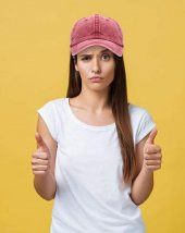 Perlotus Pamuklu Eskitme 3lü Şapka Kombini Bordo Siyah Lacivert - 3