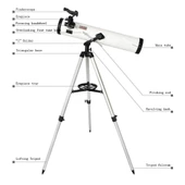 76x700 Profesyonel Uzay Aynalı Teleskopu thumbnail 5